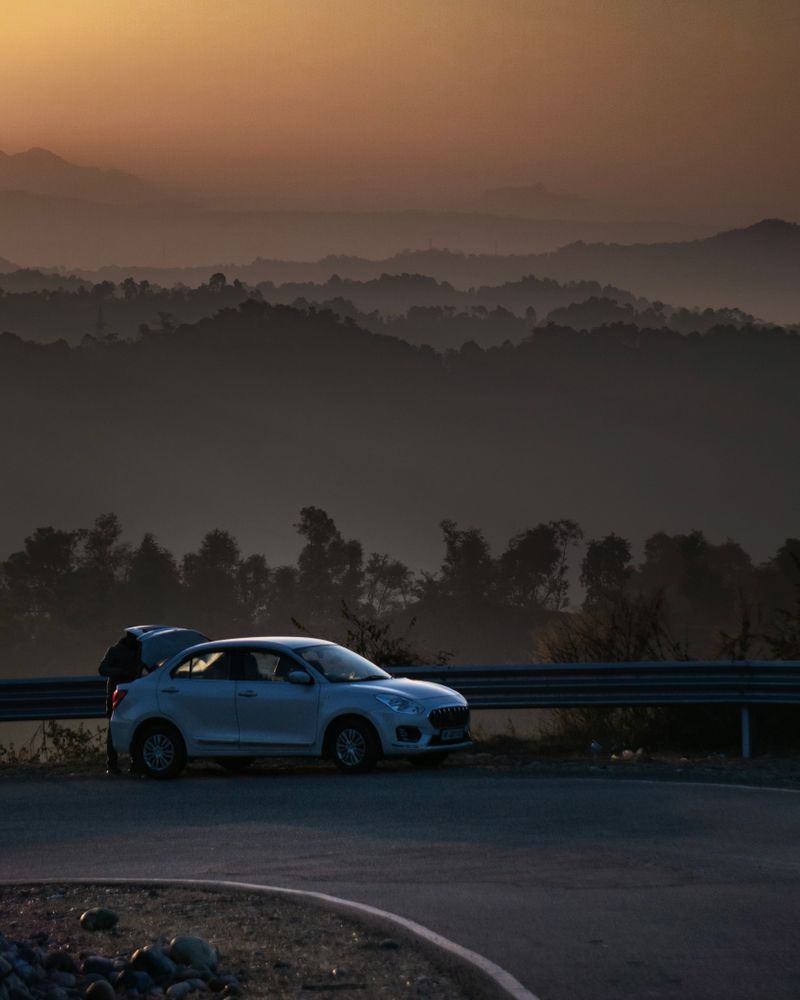 Mountain road from Chandigarh towards Manali